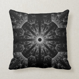 Almohada geométrica abstracta de lujo en negro y