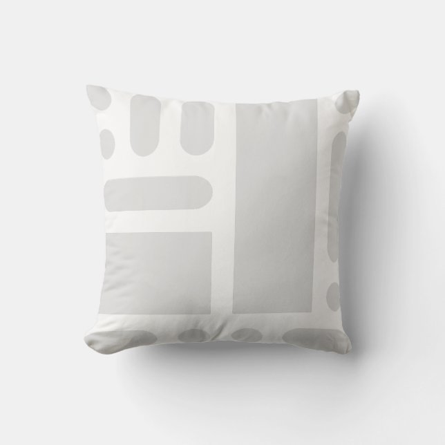 Almohada geométrica abstracta gris claro minimalis (Anverso)