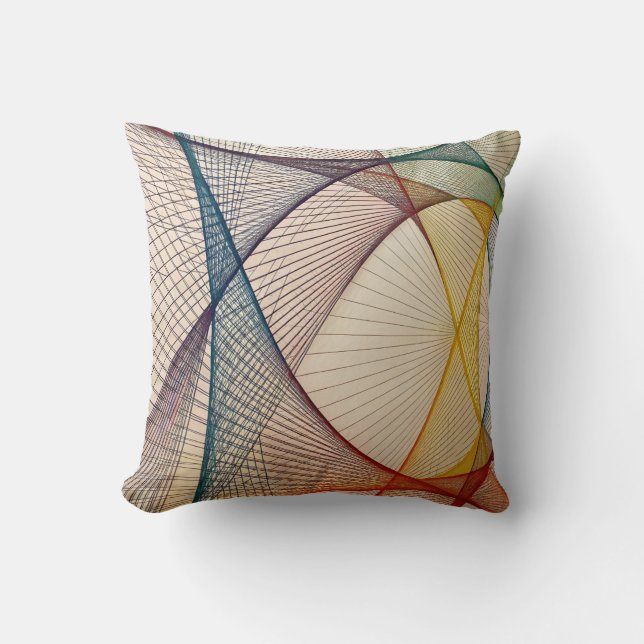 Almohada geométrica abstracta para tirar (Anverso)