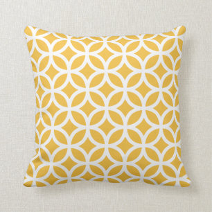Almohada geométrica amarilla solar del modelo