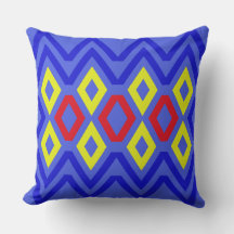 Almohada geométrica azul para tirar