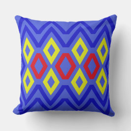 Almohada geométrica azul para tirar