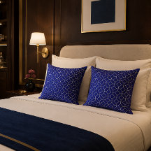 Almohada geométrica azul real