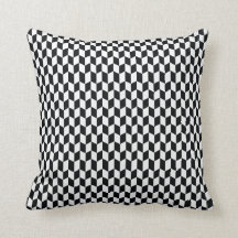 Almohada geométrica blanco y negro del modelo
