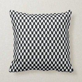 Almohada geométrica blanco y negro del modelo