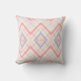 Almohada geométrica de cuadros pastel