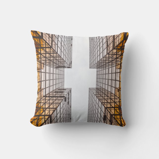 almohada geométrica de decoración dorada marrón (Anverso)