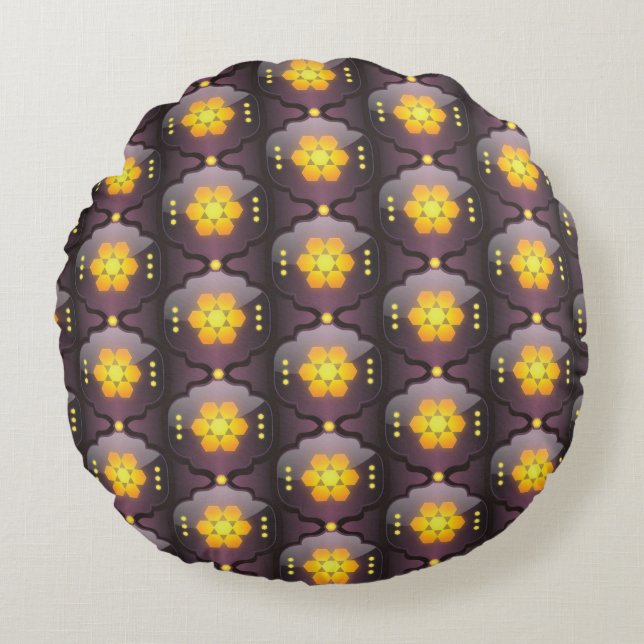almohada geométrica de estilo marroquí (Anverso)