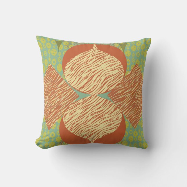 Almohada geométrica de estilo moderno de mediados  (Anverso)