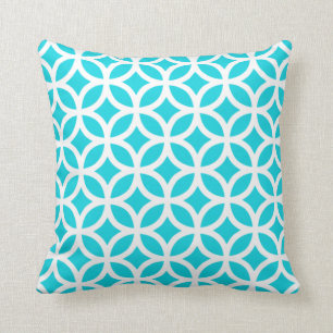Almohada geométrica de la aguamarina