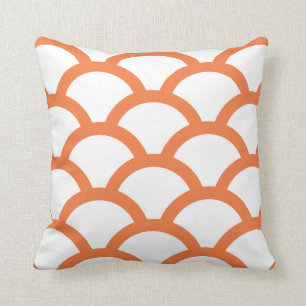 Almohada geométrica de los círculos en naranja d