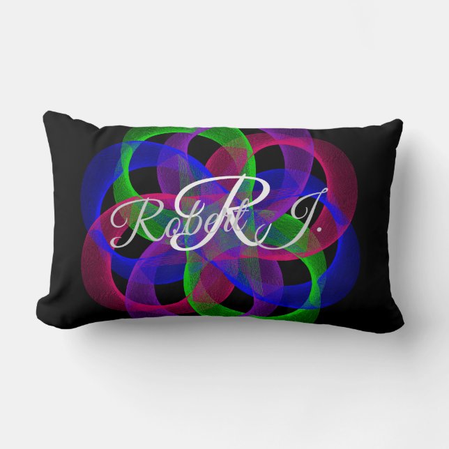 Almohada geométrica de malla de doble bucle (Anverso)