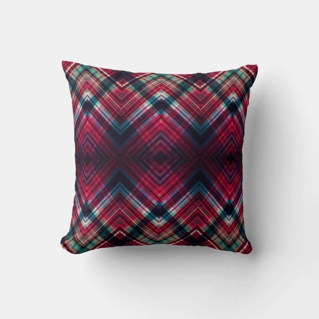 Almohada geométrica de neón atrevida (Anverso)