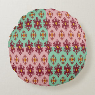 Almohada geométrica de patchwork – C Moderno Púrpu
