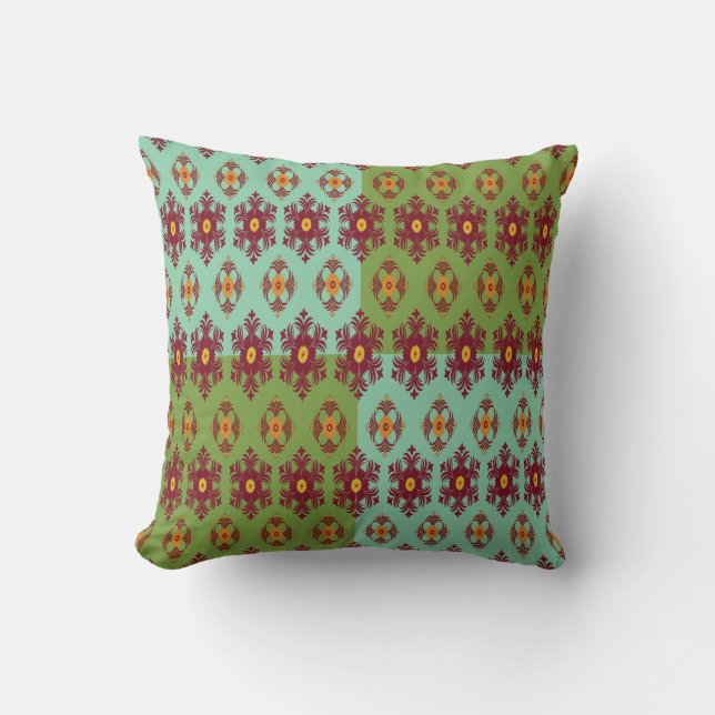 Almohada geométrica de patchwork – Moderno color C (Anverso)