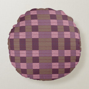 Almohada geométrica de patchwork – Moderno púrpura