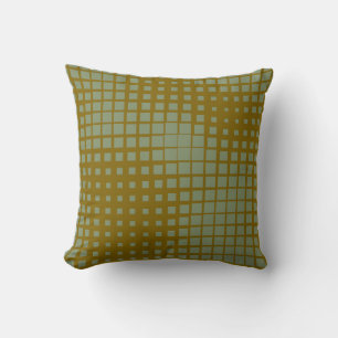 Almohada geométrica de rejilla de medio tono verde