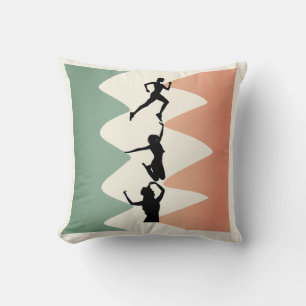 Almohada geométrica de silueta Art in Motion