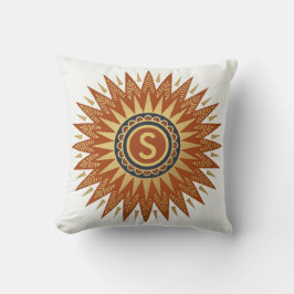Almohada Geométrica de Sol Personalizada Afrohemia