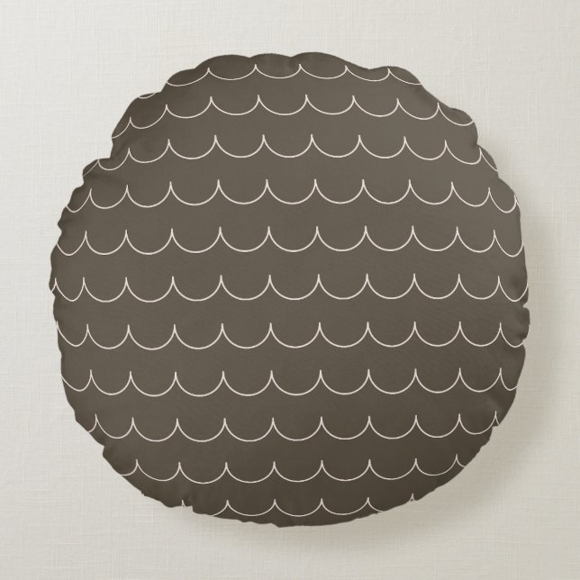 Almohada geométrica de vieira Blush & Olive - Redo (Anverso)