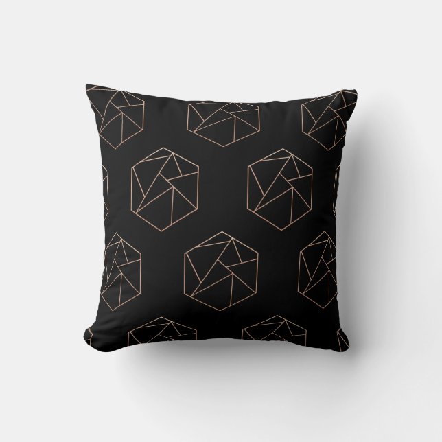 Almohada geométrica del hexágono (Anverso)