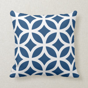 Almohada geométrica del modelo en el azul de