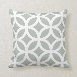 Almohada geométrica del modelo en gris plateados