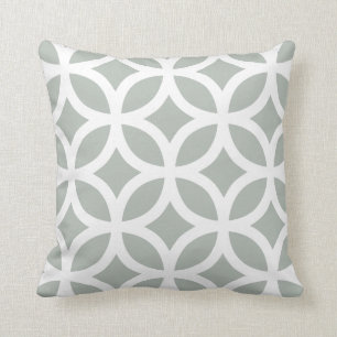 Almohada geométrica del modelo en gris plateados