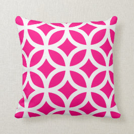 Almohada geométrica del modelo en rosas fuertes