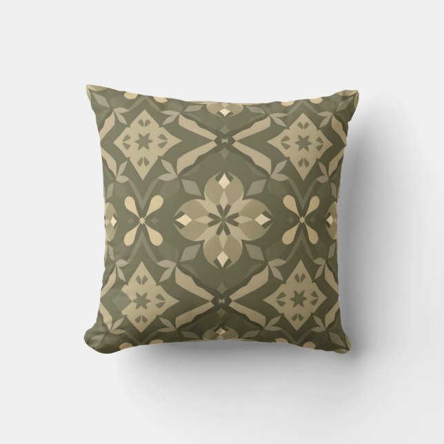 Almohada Geométrica Elegante - Patrón Simétrico (Anverso)