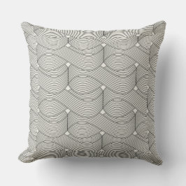 Almohada geométrica en blanco y negro