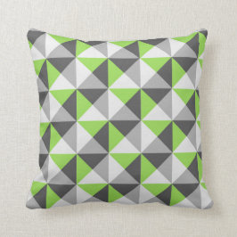 Almohada geométrica gris de los triángulos de la