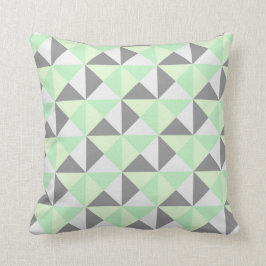Almohada geométrica gris de los triángulos de la