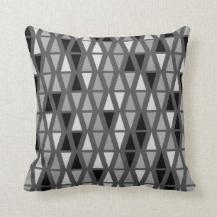 Almohada geométrica gris plateado para sofá