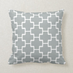 Almohada geométrica marroquí del modelo - gris d