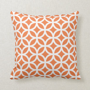 Almohada geométrica moderna anaranjada del Celosi