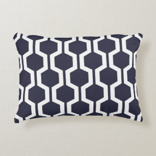 Almohada geométrica moderna del acento - azul