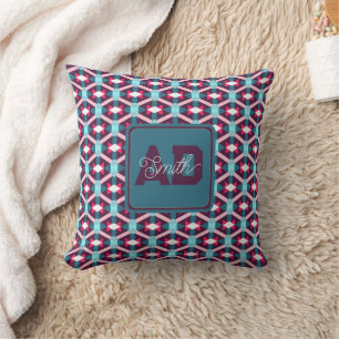 Almohada geométrica moderna personalizada para fie