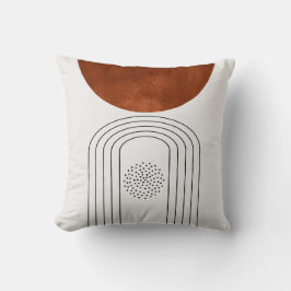 Almohada geométrica naranja de estilo moderno de m