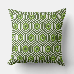 Almohada Geométrica Panal de Miel Verde