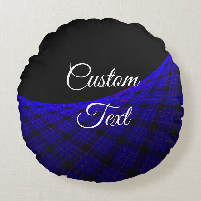 Almohada geométrica redonda de alfombras espaciale (Anverso)