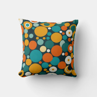 Almohada geométrica retro de estilo moderno de med