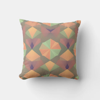 Almohada geométrica vibrante: colores suaves y art