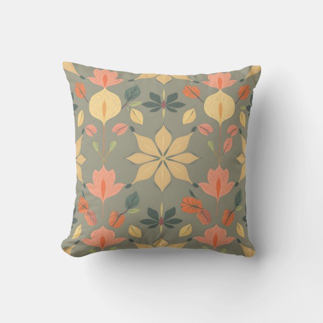Almohada Geométrica Vibrante - Decoración de Hogar (Anverso)