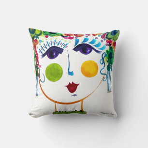 Almohada gitana del algodón del chica del jardín