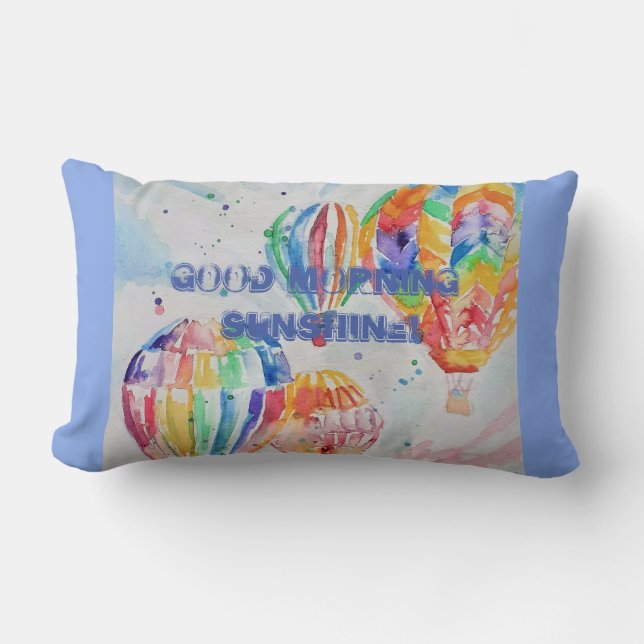 Almohada Globo Aerostático Buen Día Sol (Anverso)