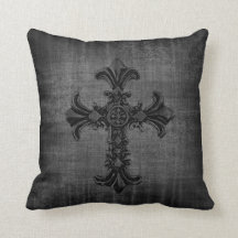 Almohada Gótica Cruz Oscura