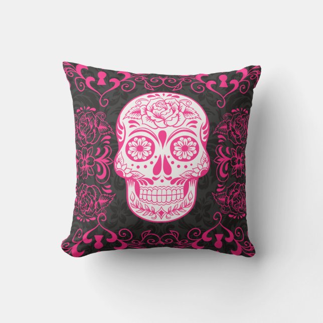 Almohada gótica del azúcar de las rosas fuertes de (Anverso)