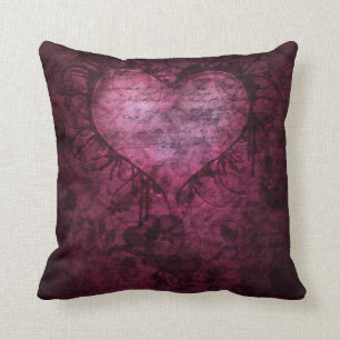 Almohada gótica magnífica del corazón del Grung
