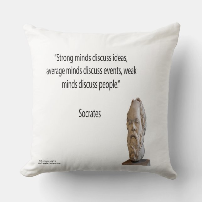 Almohada Grande de Socrates Mentes Fuertes (Anverso)